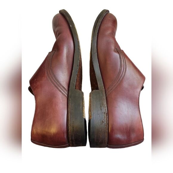 Men's Burgundy Leather Shoes - Picture 7 of 11